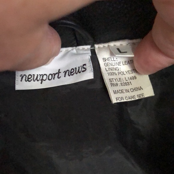 NEWPORT NEWS•Leather Moto Jacket - Picture 2 of 8